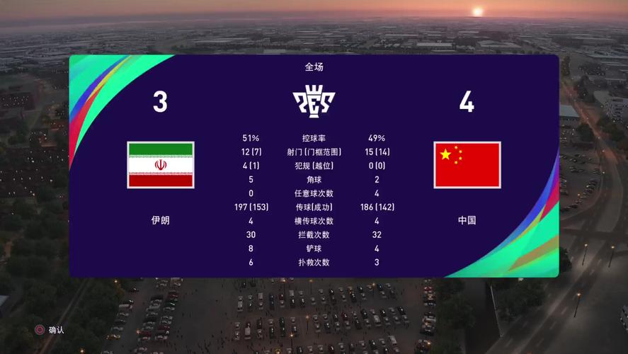 伊朗vs中国的比赛结果